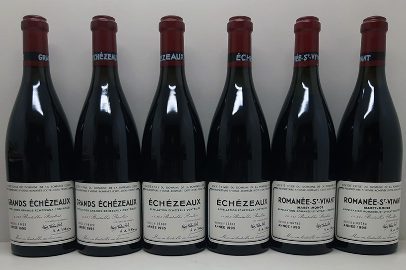 Domaine de la Romanée Conti 1995 - Sortiment von 15 Flaschen - ungeschnallt